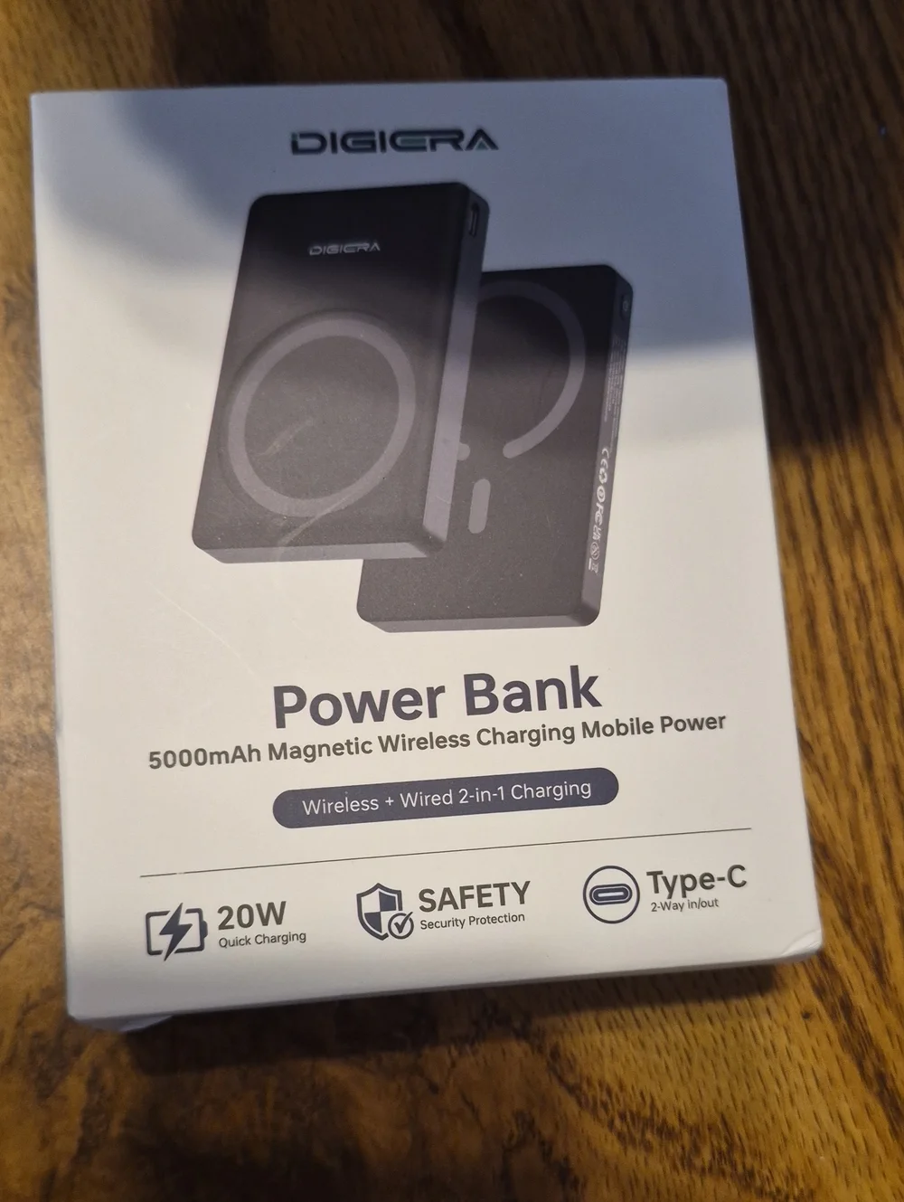 Black 5000mAh Magnetic Wireless Power Bank